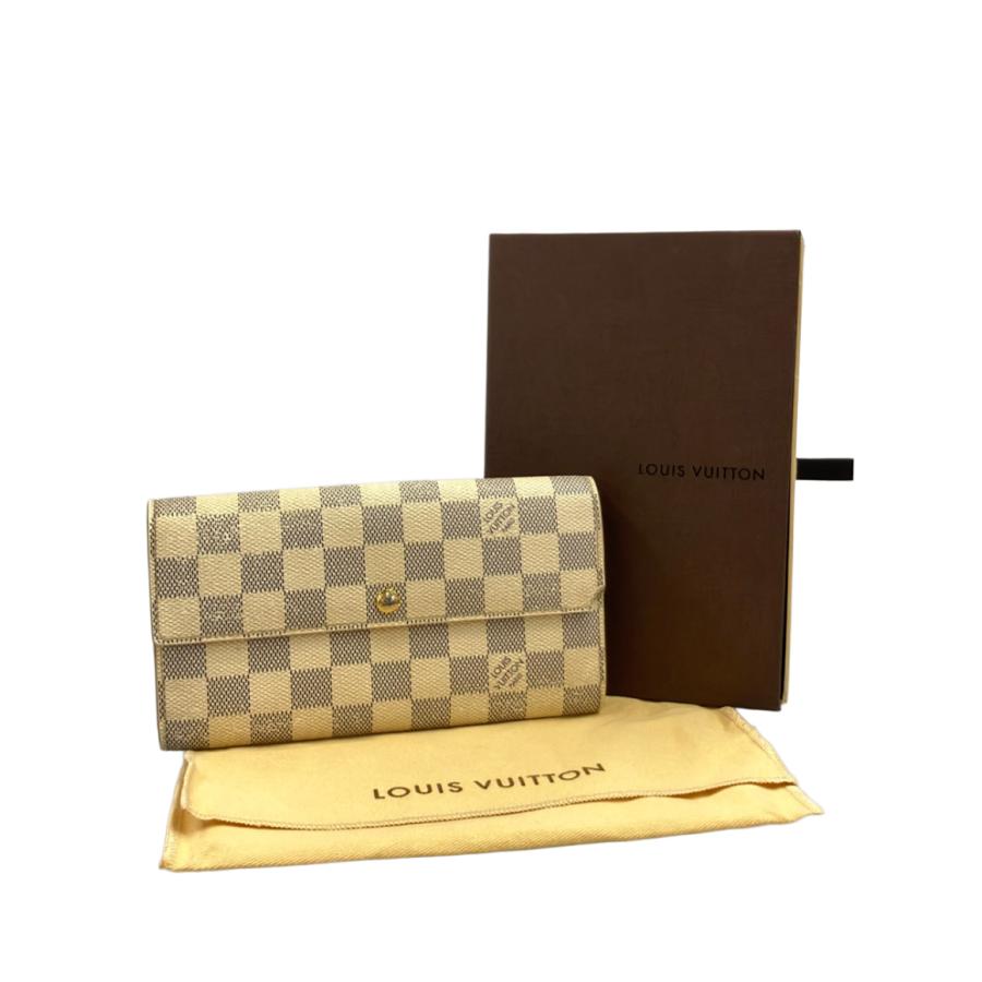 ルイ・ヴィトン 長財布 ポルトフォイユ サラ ダミエ アズール N61735 レディース メンズ LOUIS VUITTON ルイ・ヴィトン 長財布 ポルトフォイユ サラ ダミエ アズール N61735