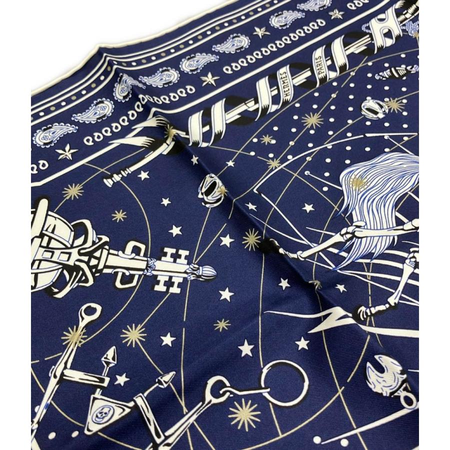 美品 エルメス スカーフ バンダナ カレ55 シルク100% コーラス