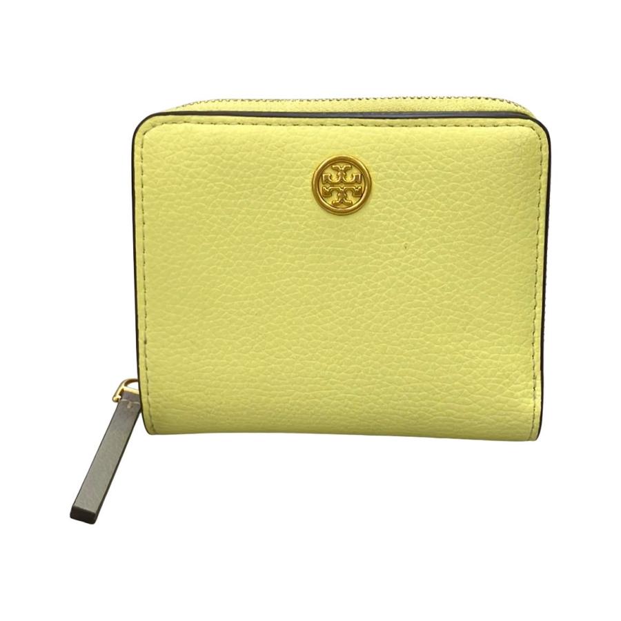 未使用　TORY BURCH トリーバーチ　レザー二つ折り財布　マスタード トリーバーチ 二つ折り財布 レディース Tory Burch 中古 : Rehello by