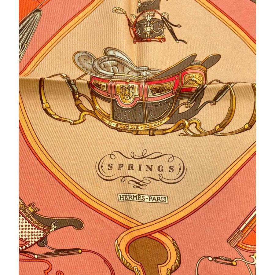 未使用　HERMES エルメス　SPRINGS プチカレ　シルク　スカーフ エルメス スカーフ プチカレ シルク 100% SPRINGS レディース HERMES