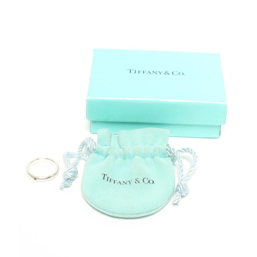 美品　ティファニー TIFFANY スタッキングバンド エメラルドリング 9号 ティファニー リング 指輪 SV925 エメラルド スタッキングバンドリング