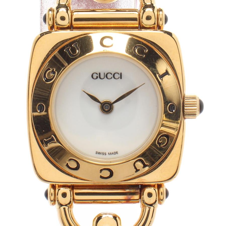 グッチ 腕時計 クオーツ ホワイト 6300L レディース GUCCI 中古