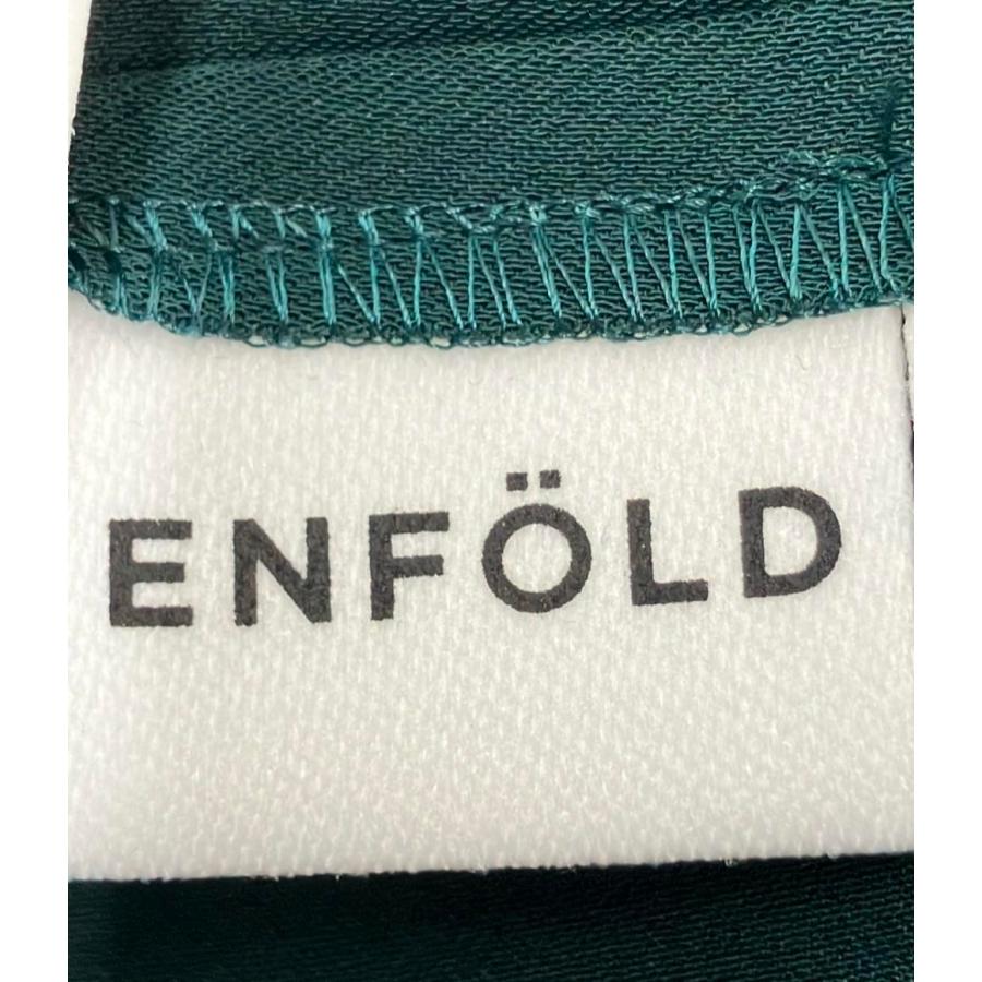 美品 エンフォルド 長袖シャツ 24AW PE TWILL OFFNECK LAYERED  