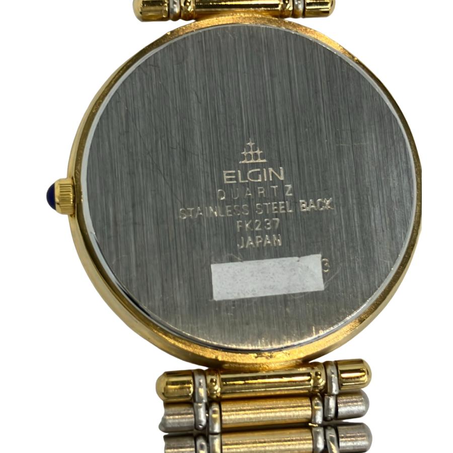 美品 エルジン 腕時計 クオーツ ゴールド FK237 メンズ ELGIN 中古