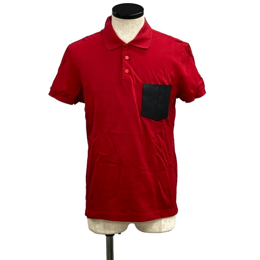 ベルルッティ レザーポケット 半袖ポロシャツ メンズ SIZE M (M 
