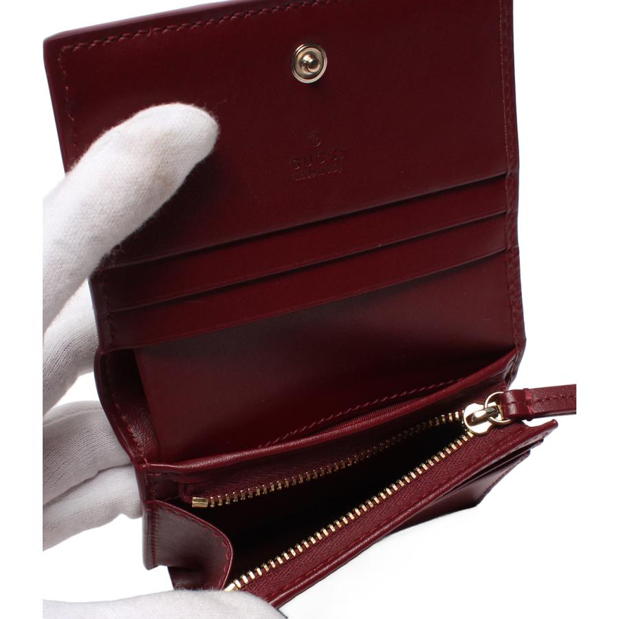 美品 グッチ 二つ折り財布 GGスプリーム キャンバス ミニ ウォレット