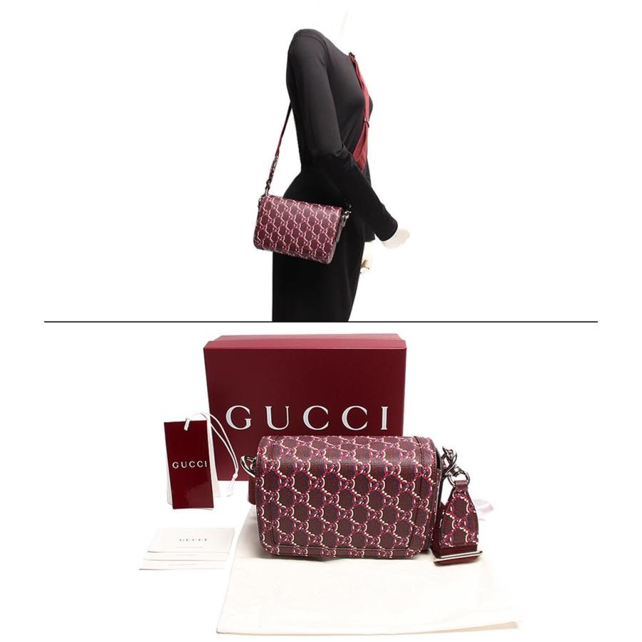 美品 グッチ レザーショルダーバッグ スーパーミニショルダー GG