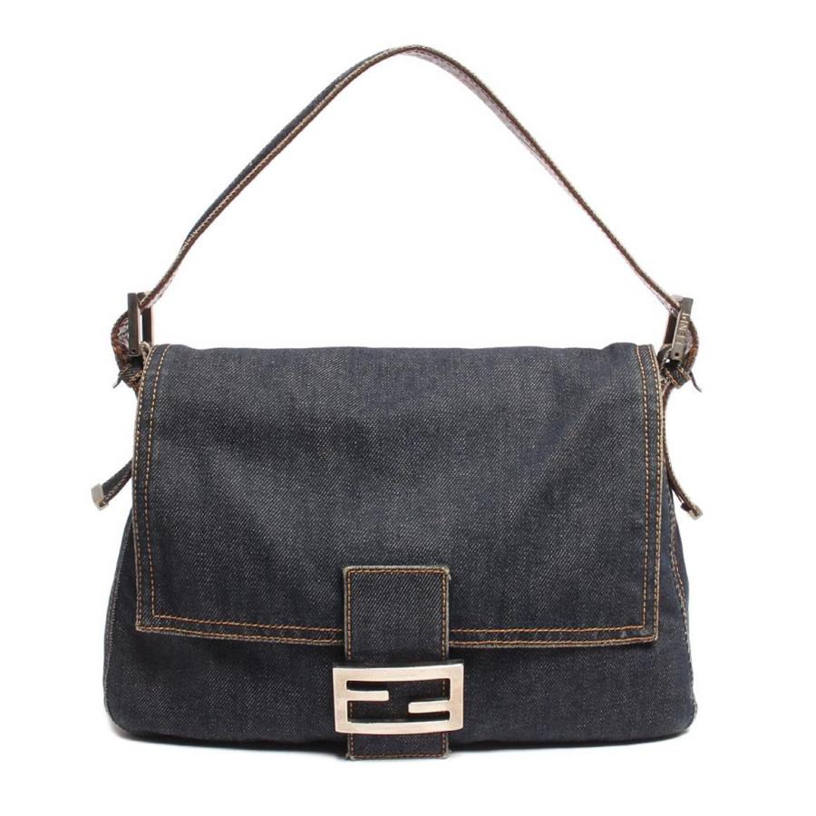フェンディ ワンショルダーバッグ デニム シルバー金具 マンマバゲット