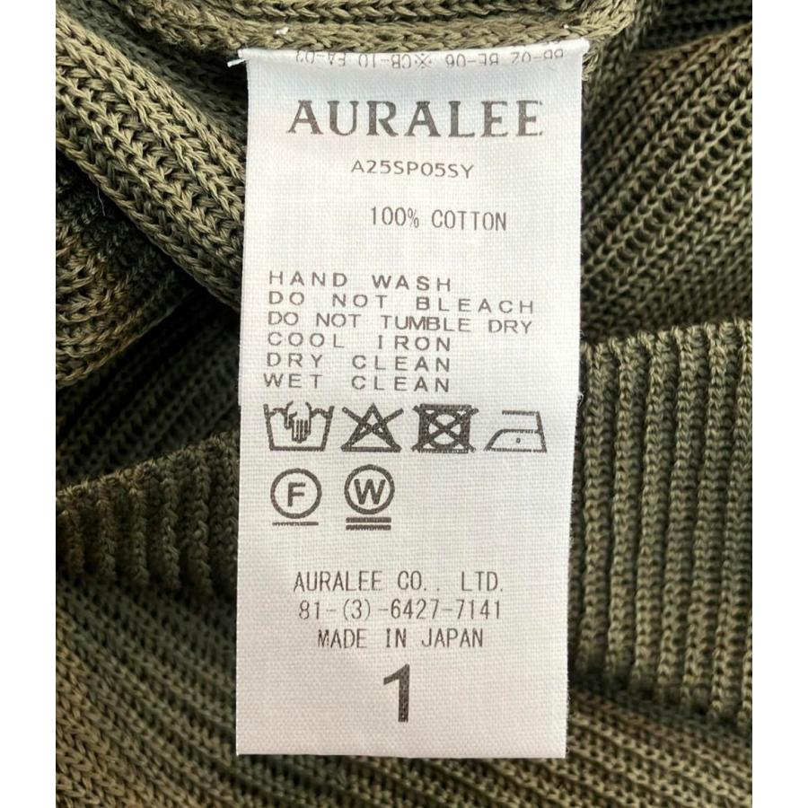 オーラリー 長袖 フラット ヤーン リブ ニット ショート ピーオー A25SP05SY レディース SIZE 1 (S) AURALEE AURALEE 長袖 フラット ヤーン リブ ニット ショート ピーオー