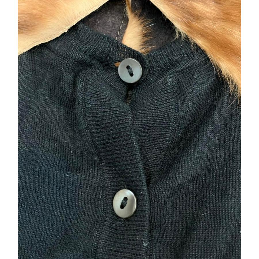 ミュウ 長袖 カーディガン リアルファー付き レディース SIZE 40 (S  
