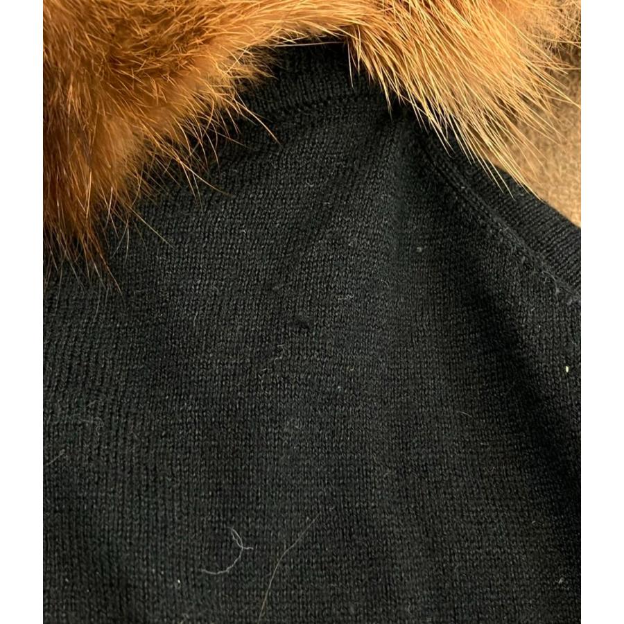 ミュウ 長袖 カーディガン リアルファー付き レディース SIZE 40 (S  