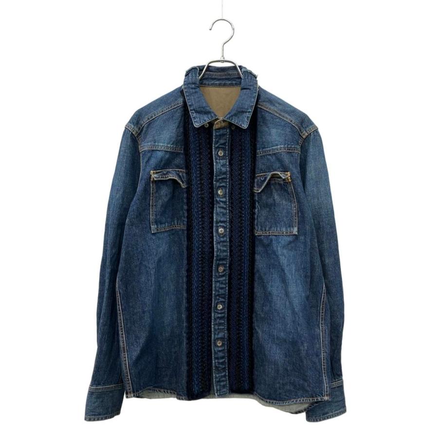 サカイ 長袖 デニムシャツ 17-0145M メンズ SIZE 2 Sacai 中古