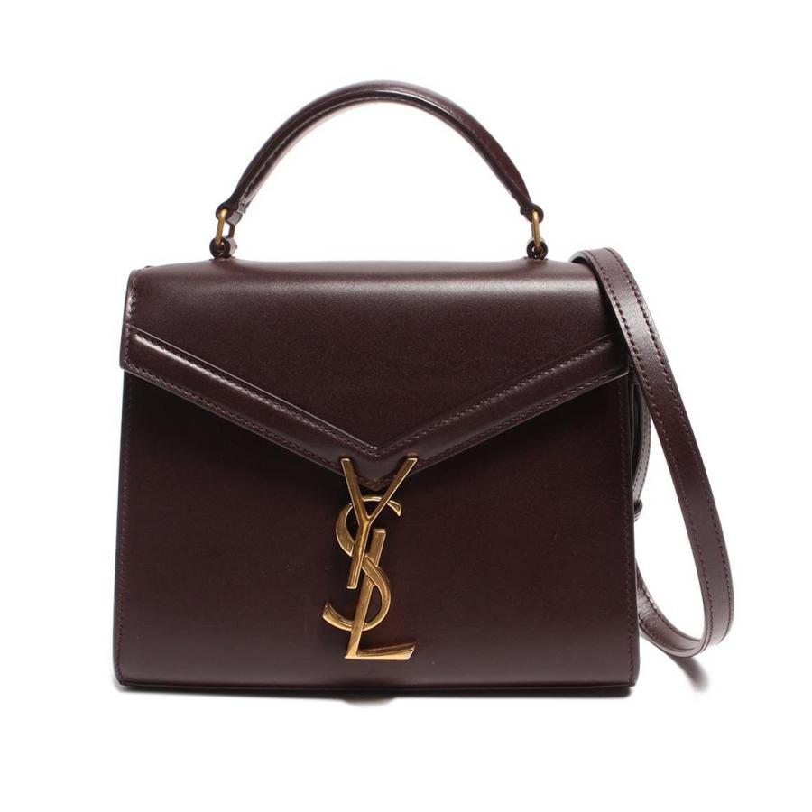 サンローランパリ 2way レザーショルダーバッグ YSLロゴ ゴールド金具