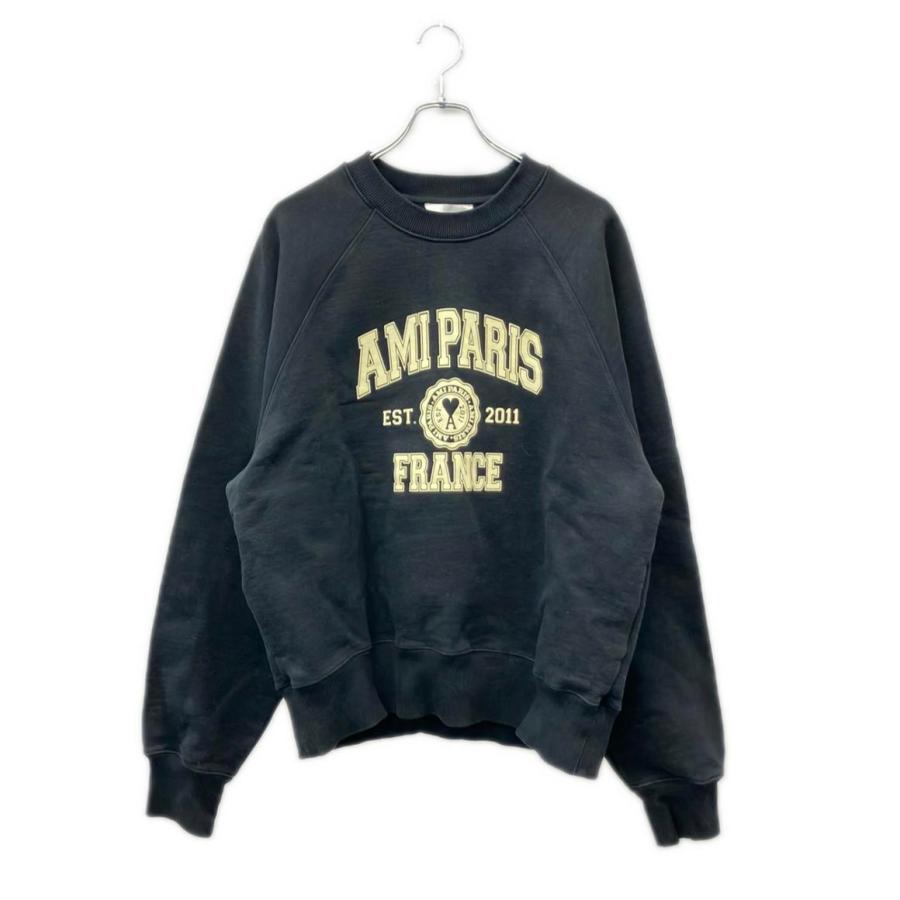 アミ パリス スウェットシャツ ロゴ刺繍 プリント AMI Paris France 