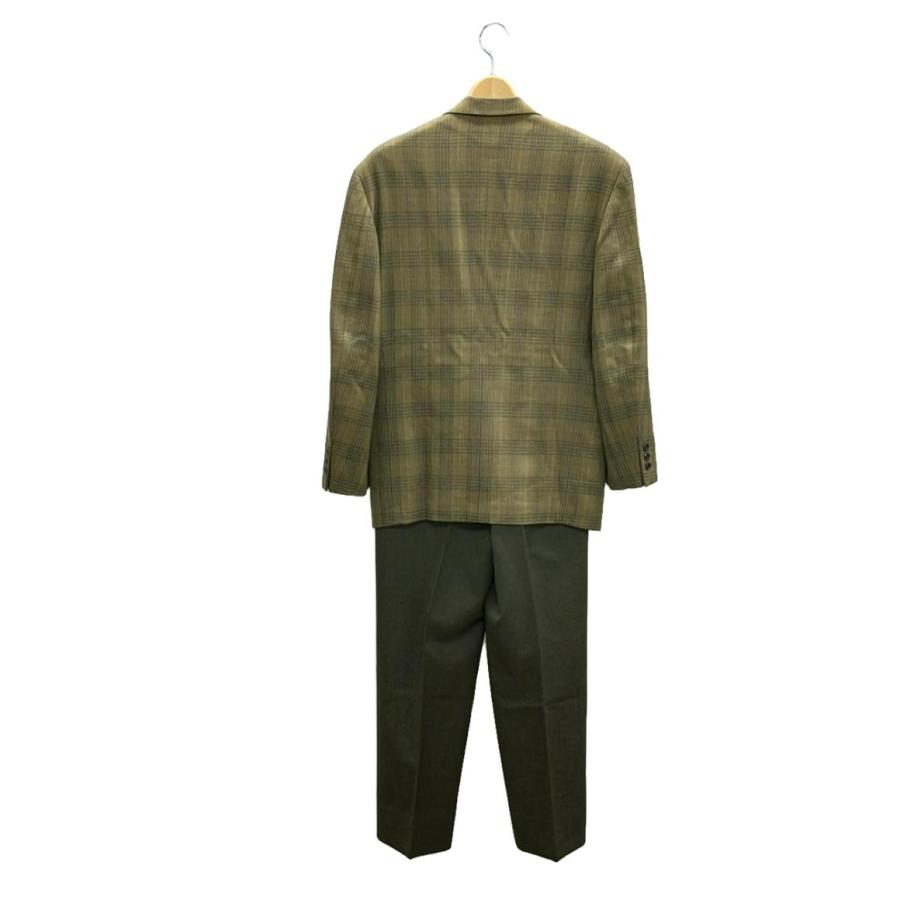 三峰 ウールチェック柄ジャケットセットアップスーツ メンズ SIZE 上S 