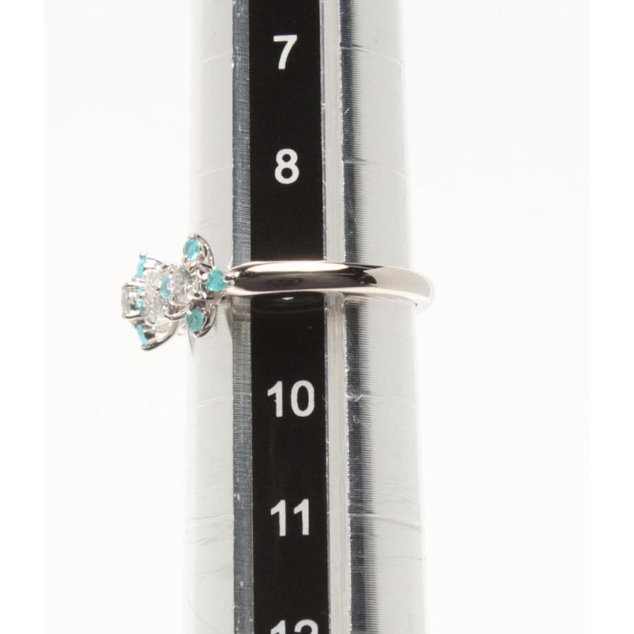 美品 タサキ リング 指輪 Pt900 ダイヤ 0.32ct パライバトルマリン