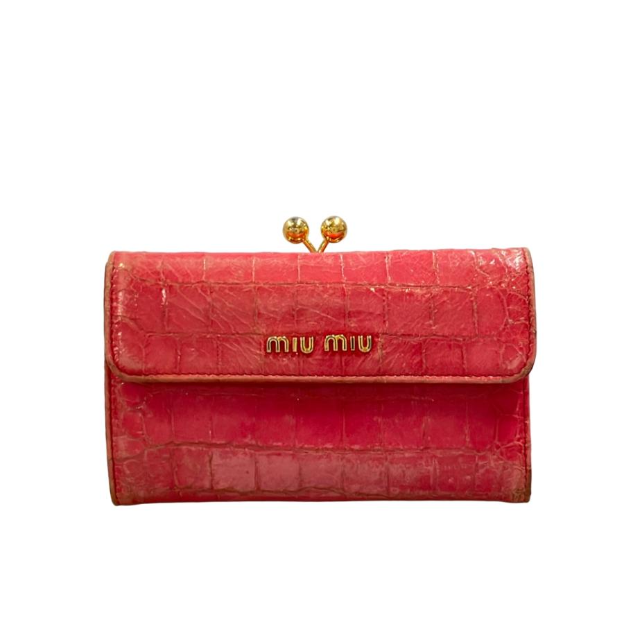 ミュウミュウ 二つ折り財布 レディース MIUMIU 中古 : Rehello by