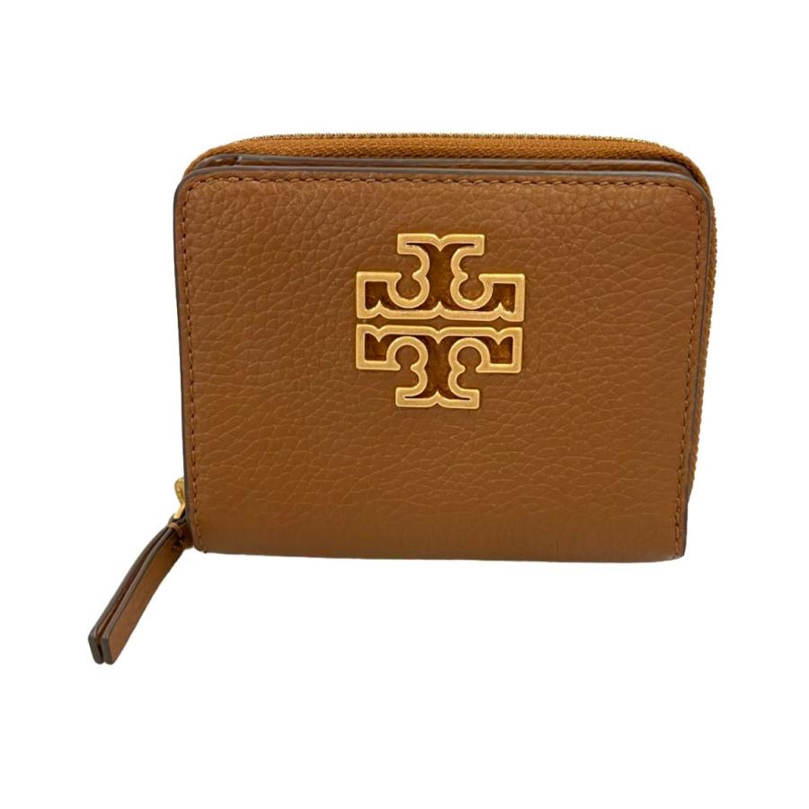 2025年春の 折財布 トリーバーチ エンボス 新品 ブラウン ロゴ 小物