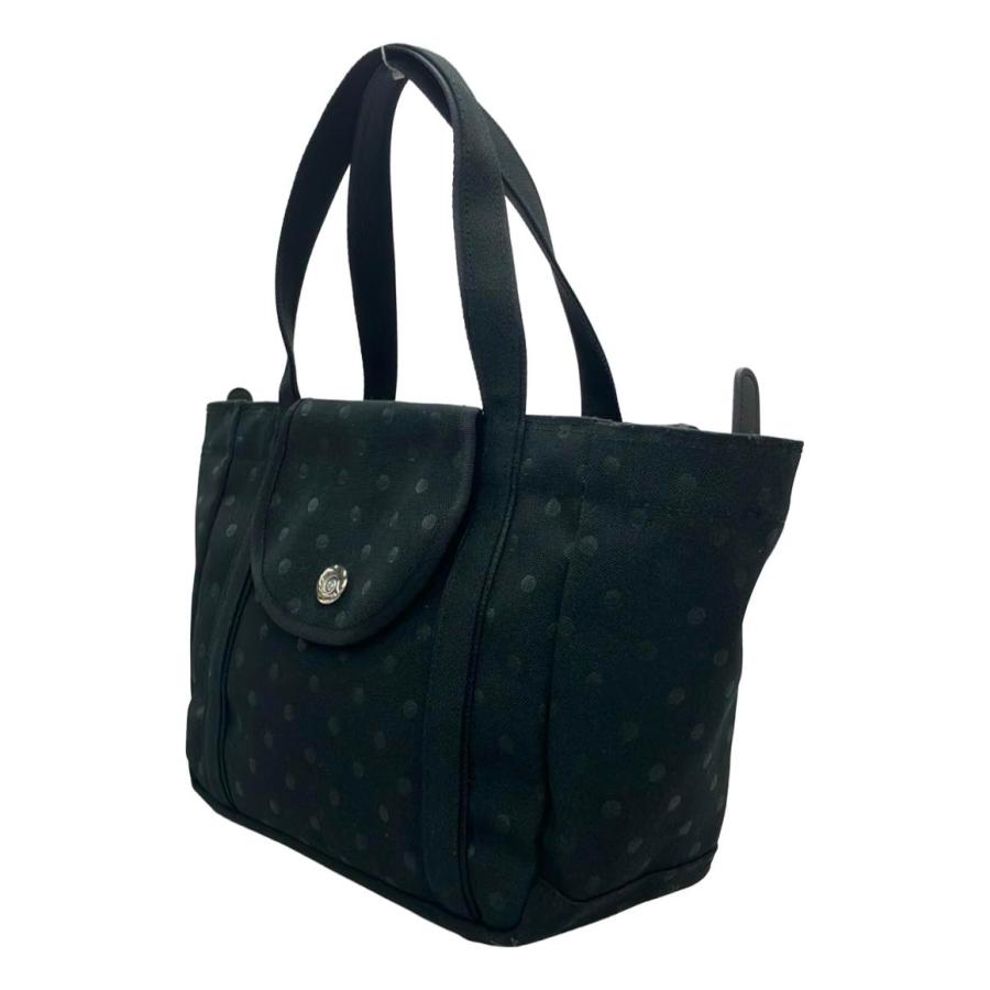 PORTER GIRL ポーターガール　ドット柄　デイジートートバッグ　ブラック 美品 ポーターガール トートバッグ ハンドバッグ 水玉 デイジー