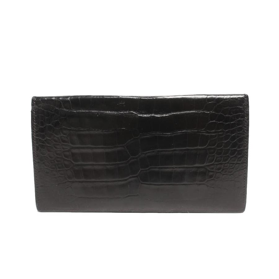 中古 エルメス HERMES ユニセックス 長財布 ブラック トゴ エルメス 長財布 ケリーウォレット ロング ブラック/ゴールド金具