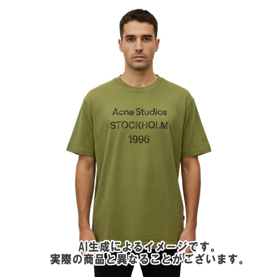 アクネ ストゥディオズ 半袖Tシャツ スプレーヴィンテージ 加工 ロゴ 