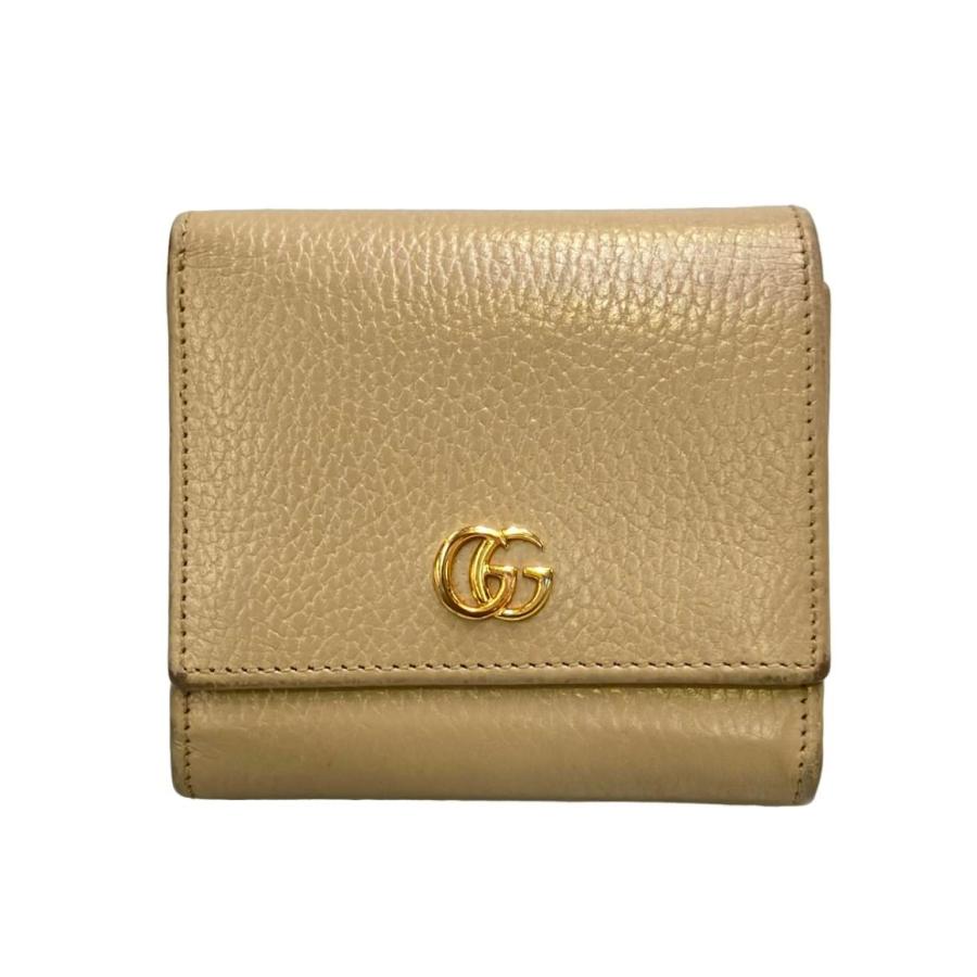 グッチ 二つ折り財布 GGマーモント 598587 0416 レディース GUCCI 中古 
