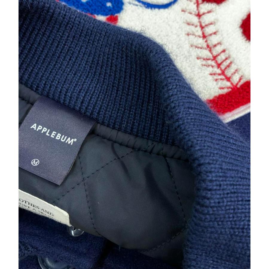 アップルバム スタジャン ヤンキース 裏地キルティング GENUINE 
