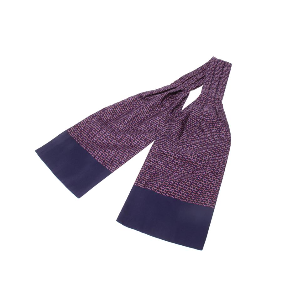 美品 エルメス アスコットタイ シルク100% メンズ HERMES 中古