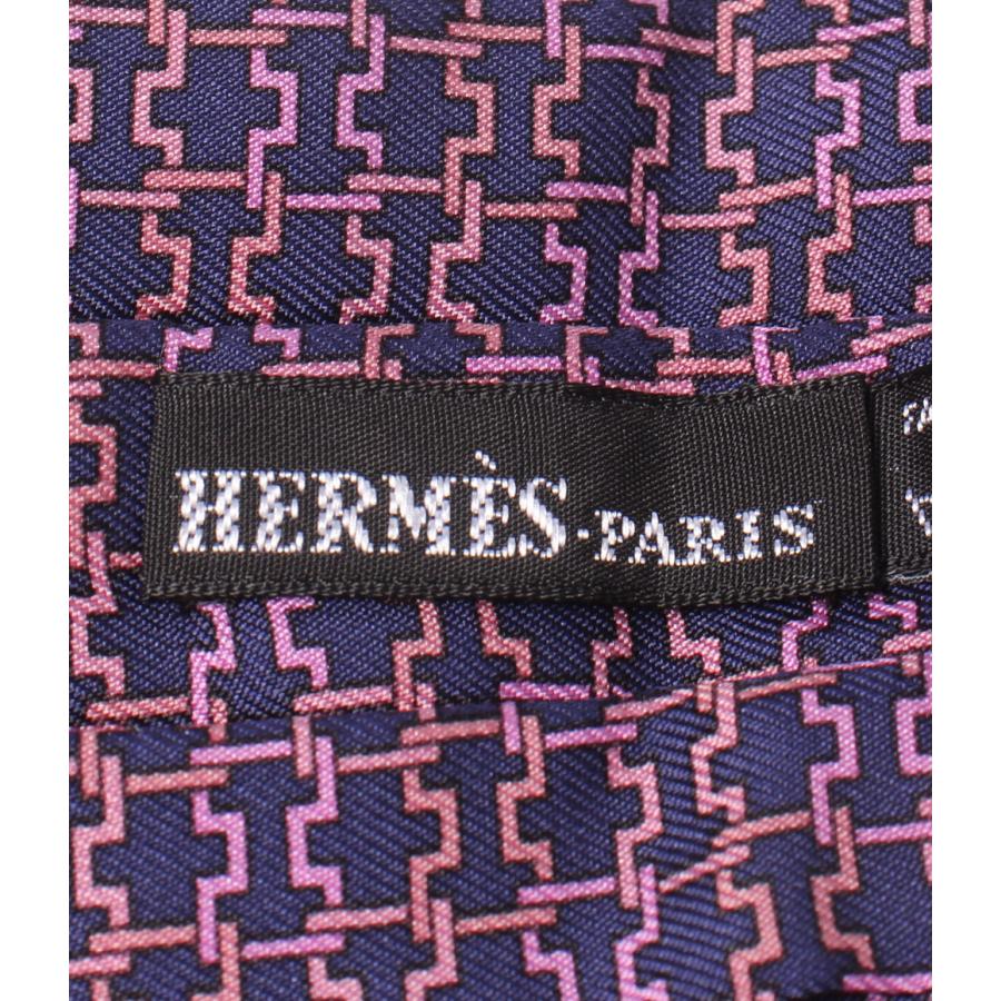 美品 エルメス アスコットタイ シルク100% メンズ HERMES 中古