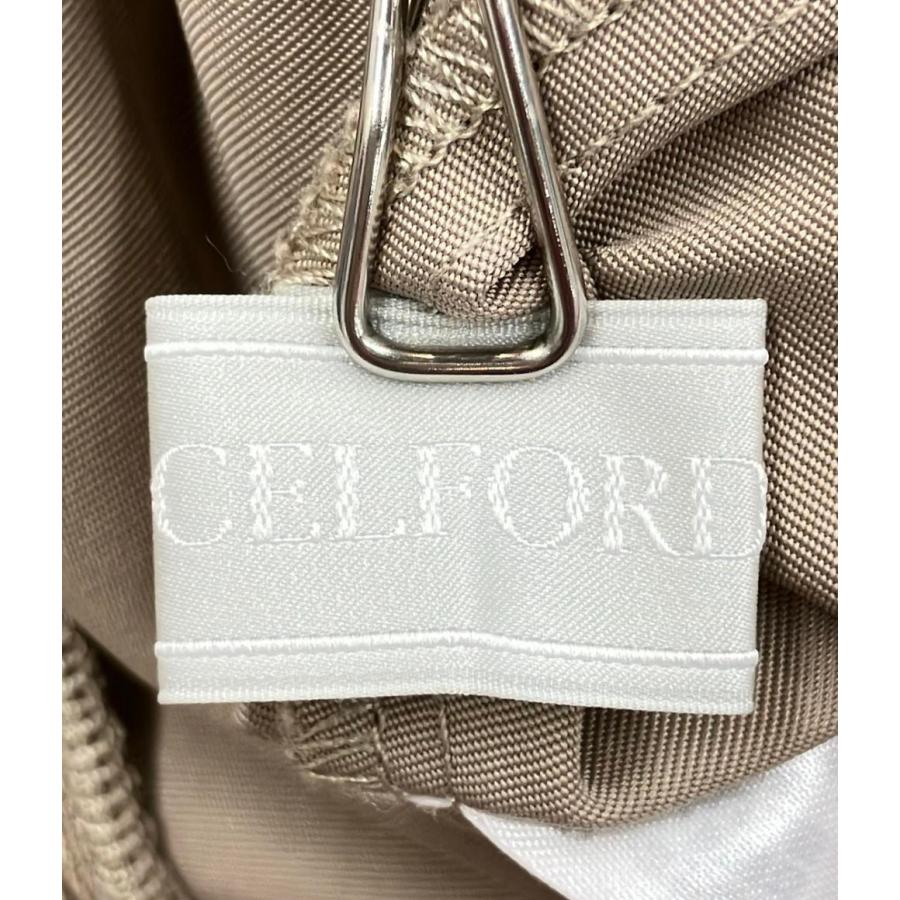 CELFORD セルフォードダブルボタンニットワンピースロングアイボリー系美品 YUMIKATSURAforCELFORD】ローズニットワンピース（マキシ丈