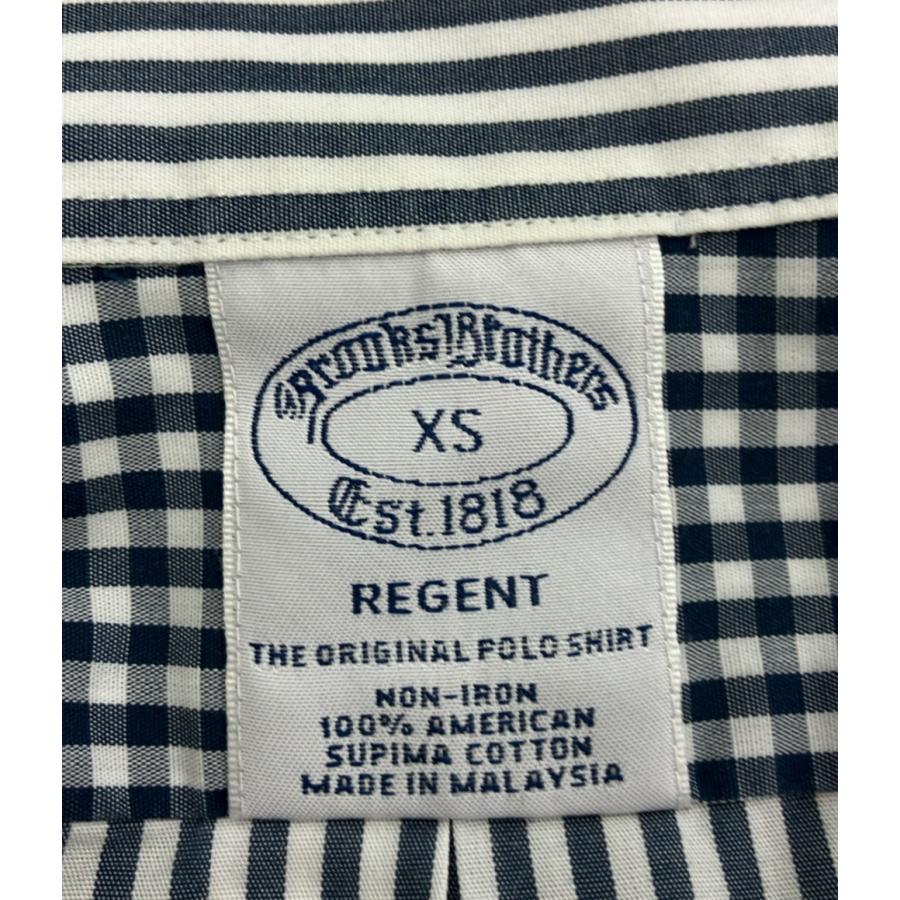 【美品】ブルックスブラザーズ　半袖　ビジネスシャツ　Ｌ　BROOKS メンズ ブルックスブラザーズ 半袖シャツ ストライプ メンズ SIZE XS