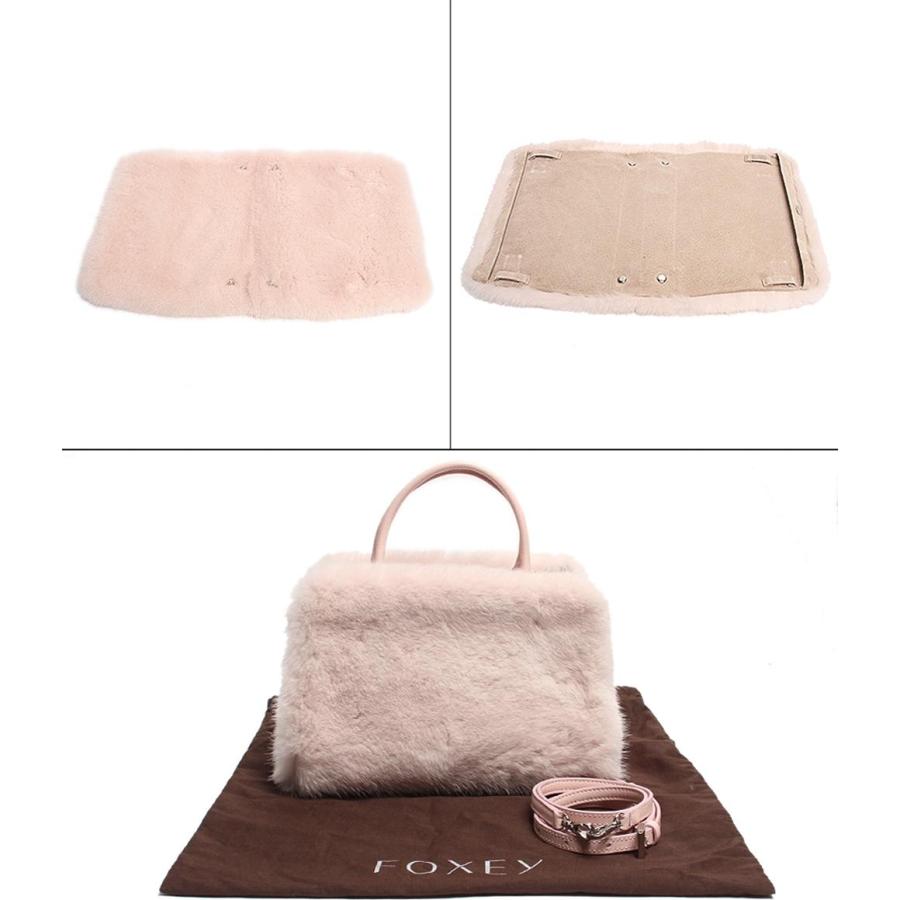 フォクシー 2way レザー ハンドバッグ ショルダーバッグ ミンク