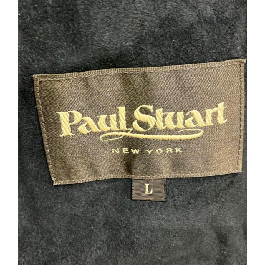 ポールスチュアート シングル ライダースジャケット レザー ブラウン Paul Stuart ブラウン レザー ジャケット ポールスチュアート