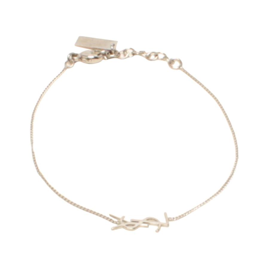 美品 イヴ・サンローラン ブレスレット カサンドラ YSLロゴ レディース