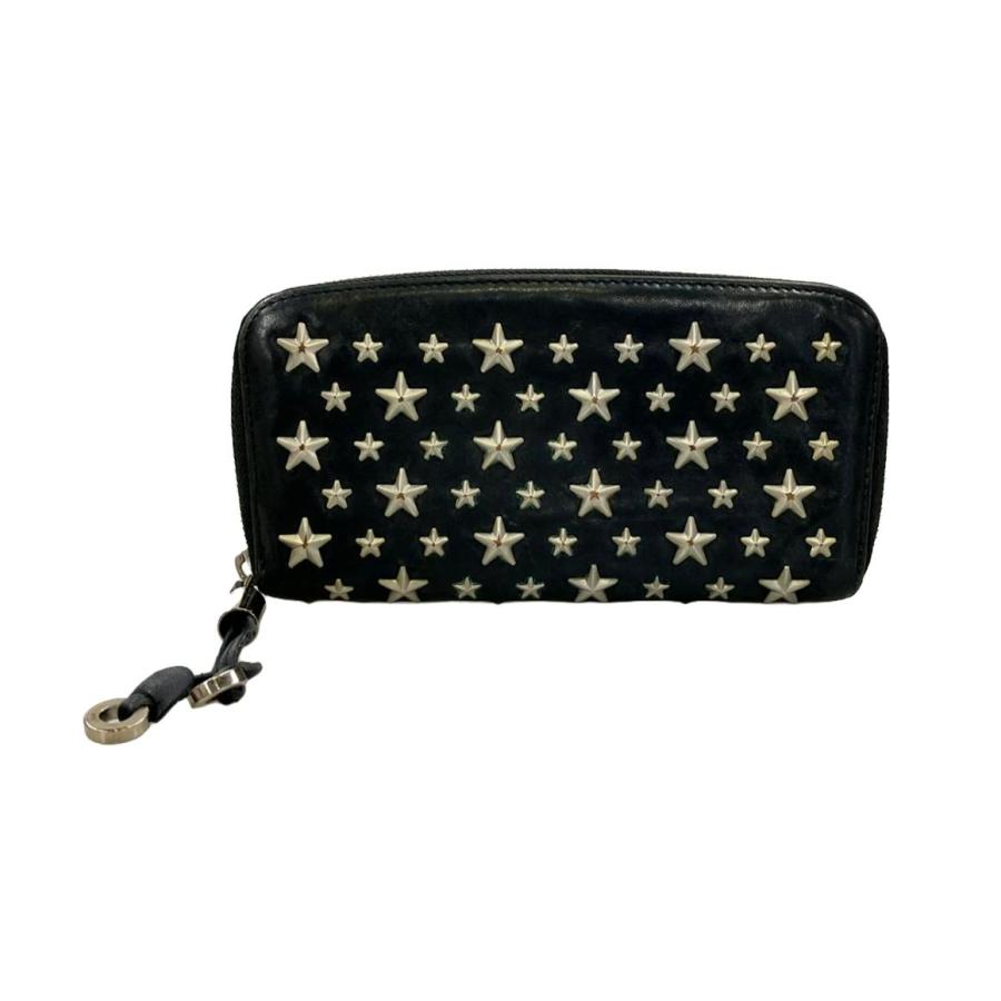 JIMMY CHOO ジミーチュウ/スタースタッズ/ラウンドファスナー長財布/ブランドバック/ABランク/04【中古】 ジミーチュウ ラウンドファスナー長財布 スタースタッズ レディース