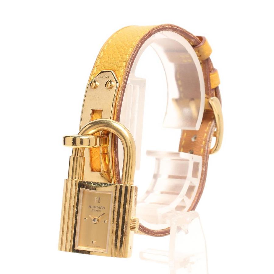 確実正規品！希少HERMES エルメスケリーウォッチ刻印有り HERMES エルメス ケリーウォッチ ○Y刻印 ゴールド文字盤
