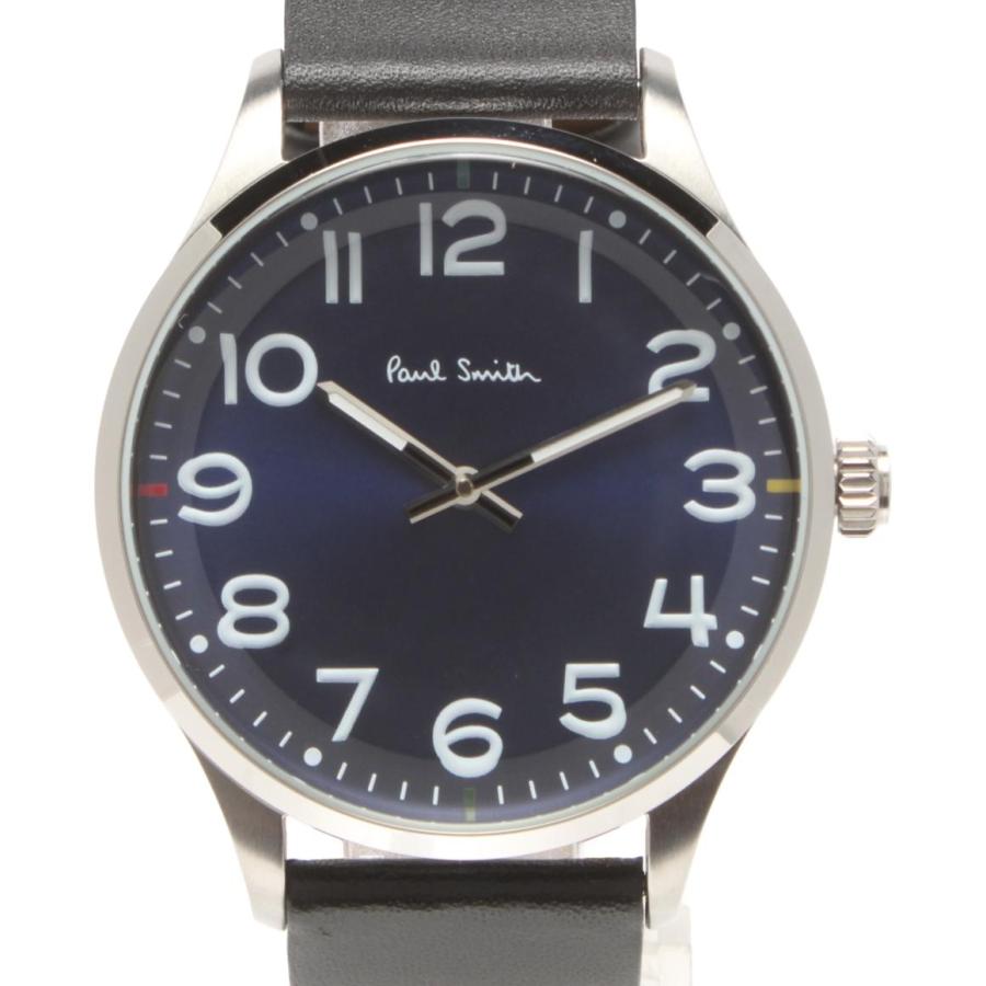 美品 ポール・スミス 腕時計 クオーツ ネイビー メンズ Paul Smith