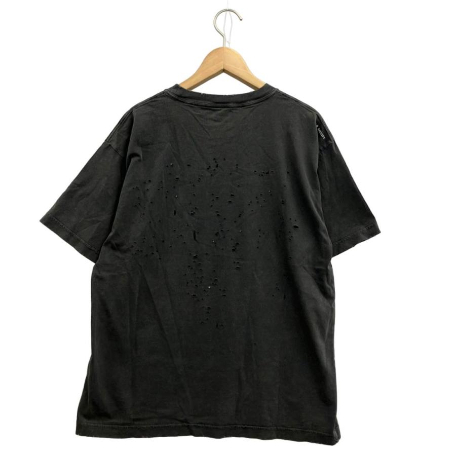 SATISFY サティスファイ メンズ ダメージ Tシャツ グレー系 美品 サティスファイ 半袖Tシャツ ダメージ加工 メンズ SIZE M