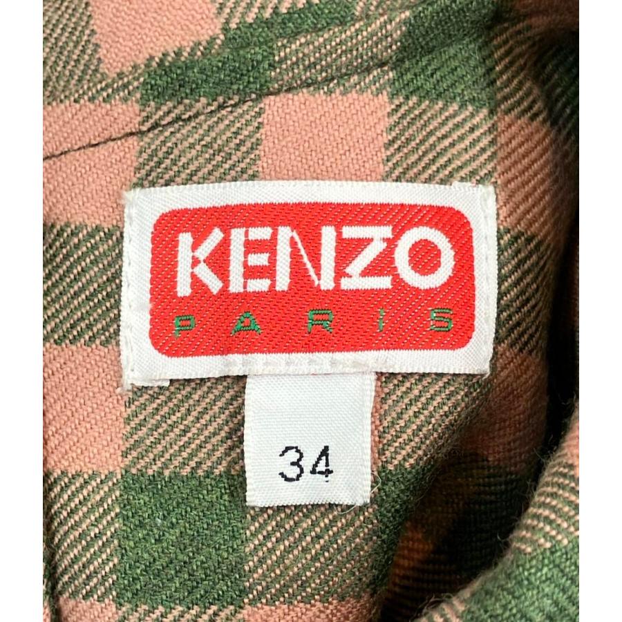 美品 ケンゾーパリス チェック柄ワンピース レディース SIZE 34 (S 