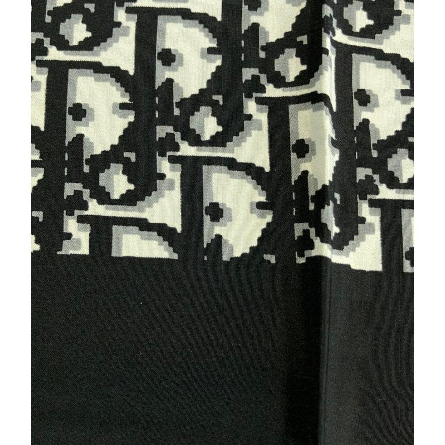 【美品】ディオール トロッター柄　スカーフ   シルク100%  Dior Diorディオール】トロッター柄/スカーフ/ネイビー/シルク100