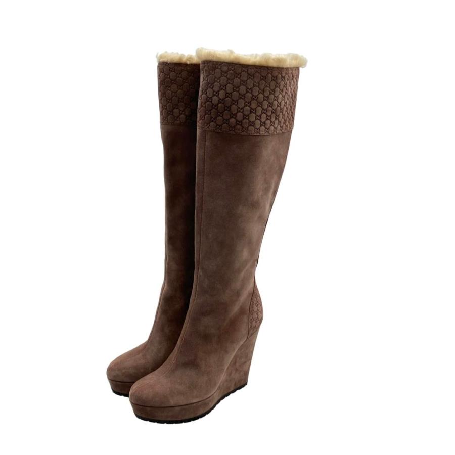 サヤカ　GUCCI ロングブーツ 36 1/2 (23.5cm) グッチ ロングブーツ ウェッジソール レディース SIZE 36 1/2 (23.5cm