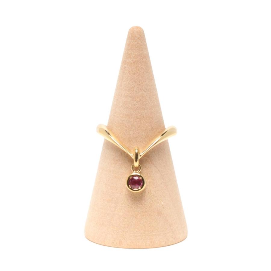 美品 スタージュエリー リング 指輪 K18 赤石 レディース SIZE 10号 STAR JEWELRY 中古 | 