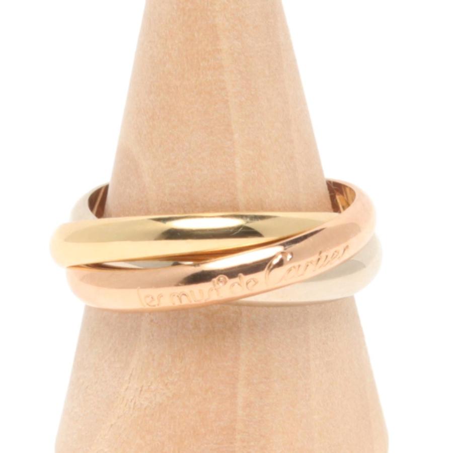 美品 カルティエ リング 指輪 K18 トリニティ 3連 レディース SIZE 20