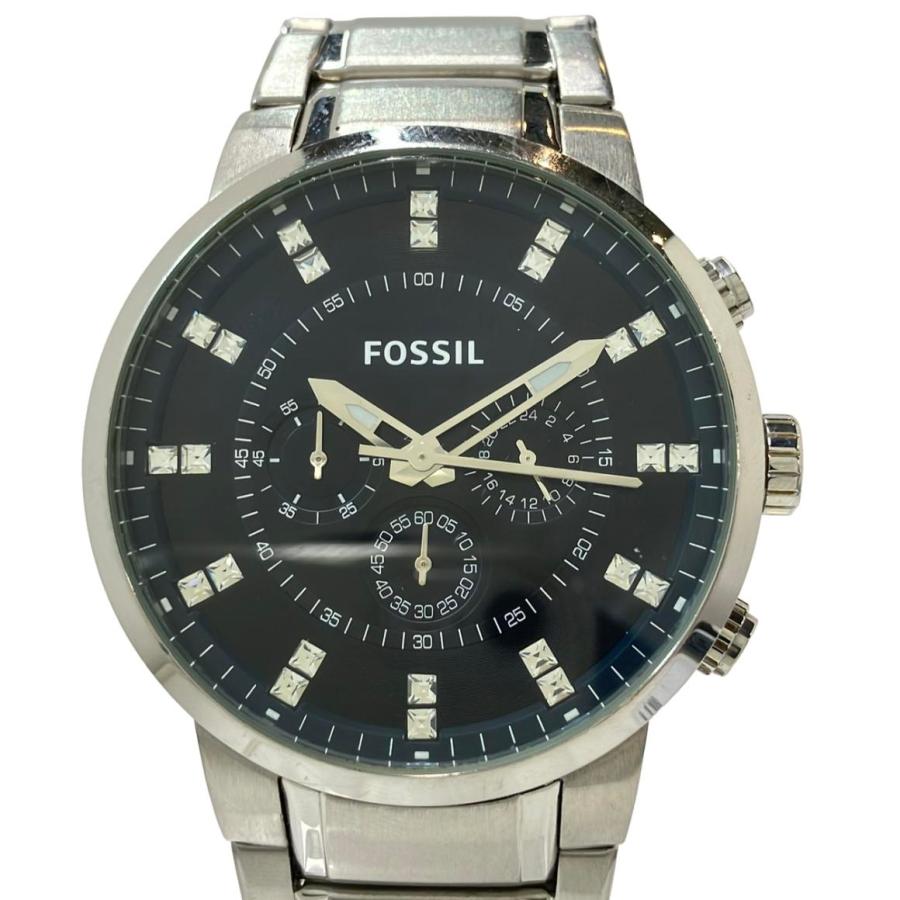 フォッシル 腕時計 クオーツ ブラック FS-4565 メンズ FOSSIL 中古 