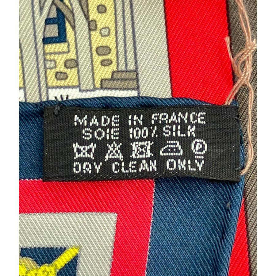 美品 エルメス スカーフ カレ90 シルク100% ヴェルサイユの散歩