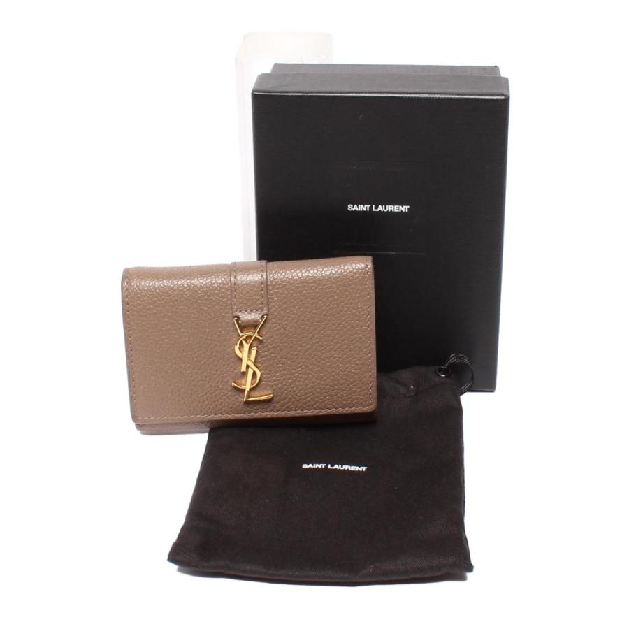 新品未使用品　SAINT LAURENT サンローラン　6連キーケース　レザー SAINT LAURENT - サンローラン パリ YSLロゴキーケース 6連キー