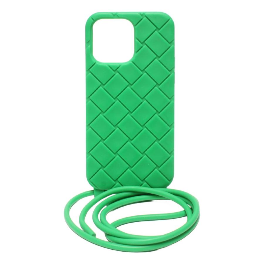 【中古・美品】BOTTEGA VENETA ライトグリーン iPhoneケース ボッテガ・ヴェネタ iphoneケース iphone14proMAX ショルダー付き