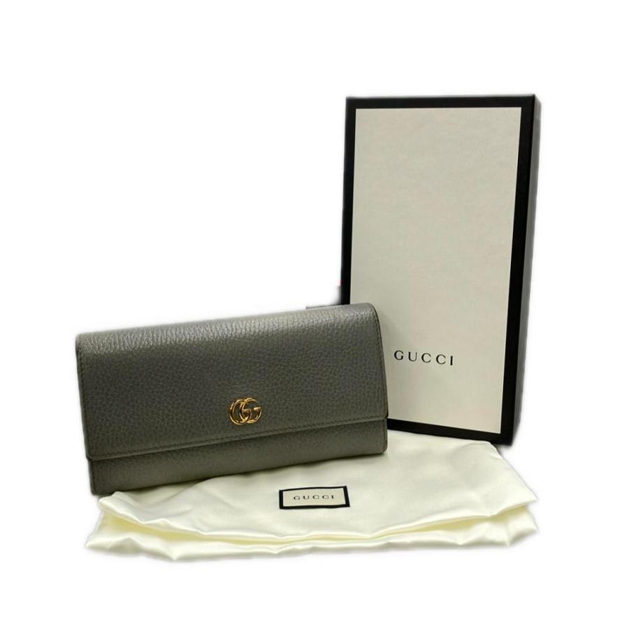 グッチ 長財布 GGマーモント 456116 496085 レディース GUCCI グッチ 長財布 GGマーモント 456116 496085 レディース GUCCI 中古