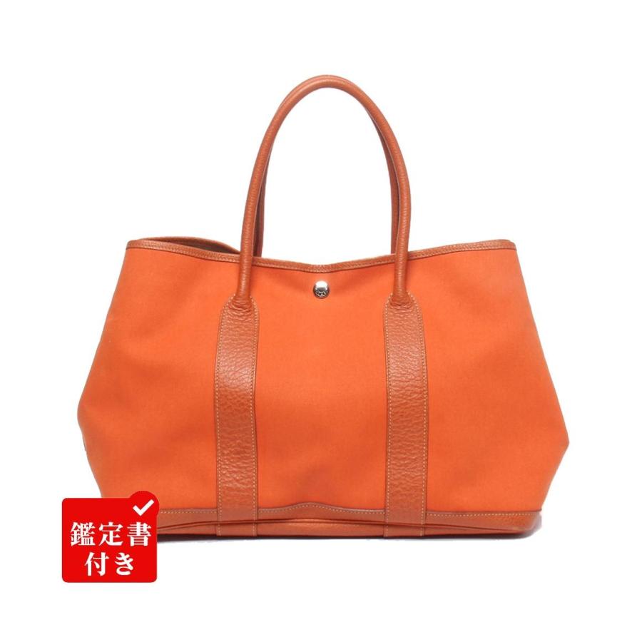 エルメス トートバッグ □I刻印 シルバー金具 ガーデンパーティPM