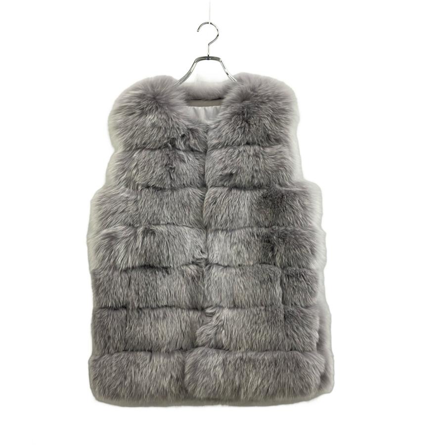 美品 ユービッグ ファーベスト 6段ベスト フォックス レディース SIZE